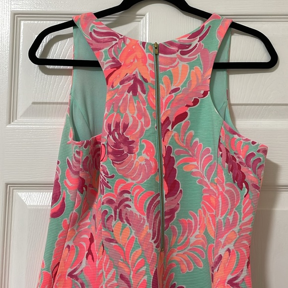 Lily Pulitzer Teal Floral Print Dress - Picture 5 of 8